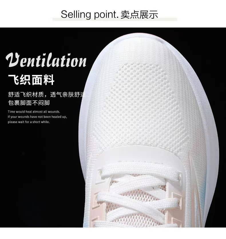 Women's Flyknit Mesh Athletic Shoes Platform Fashion Dad Shoes Anti-Slip Running Shoes