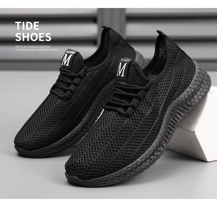 Men's Breathable Mesh Sneakers Soft Sole Comfortable Casual Athletic Shoes Anti-Slip Wear-Resistant