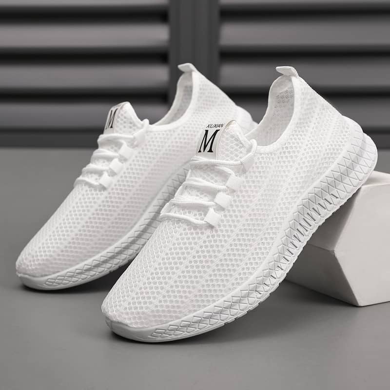 Men's Breathable Mesh Sneakers Soft Sole Comfortable Casual Athletic Shoes Anti-Slip Wear-Resistant