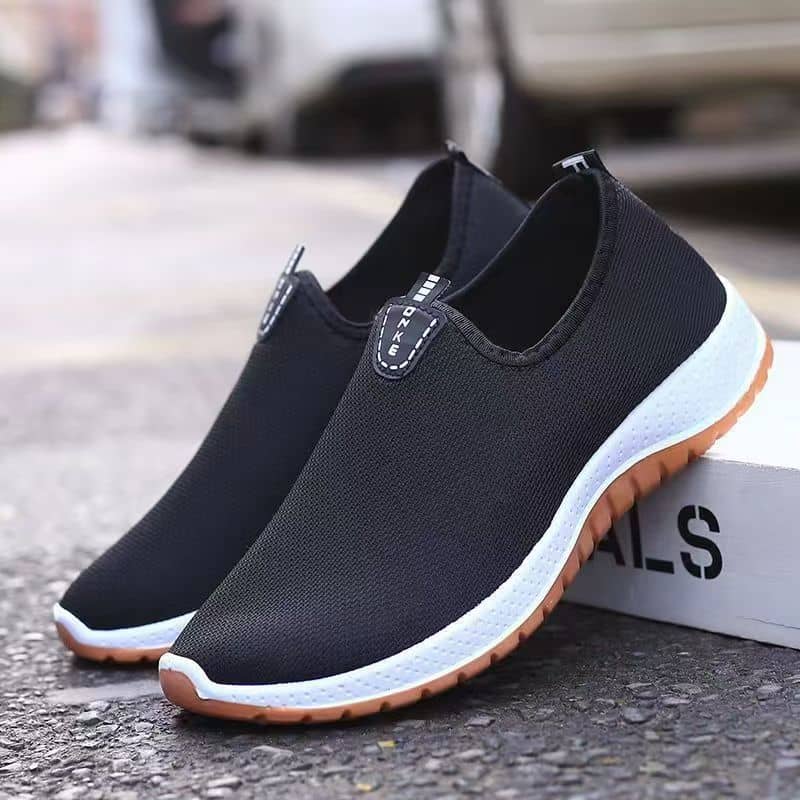 Old Beijing Cloth Shoes Thickened Rubber Sole Slip-On Lightweight Unlined Shoes for Men and Women