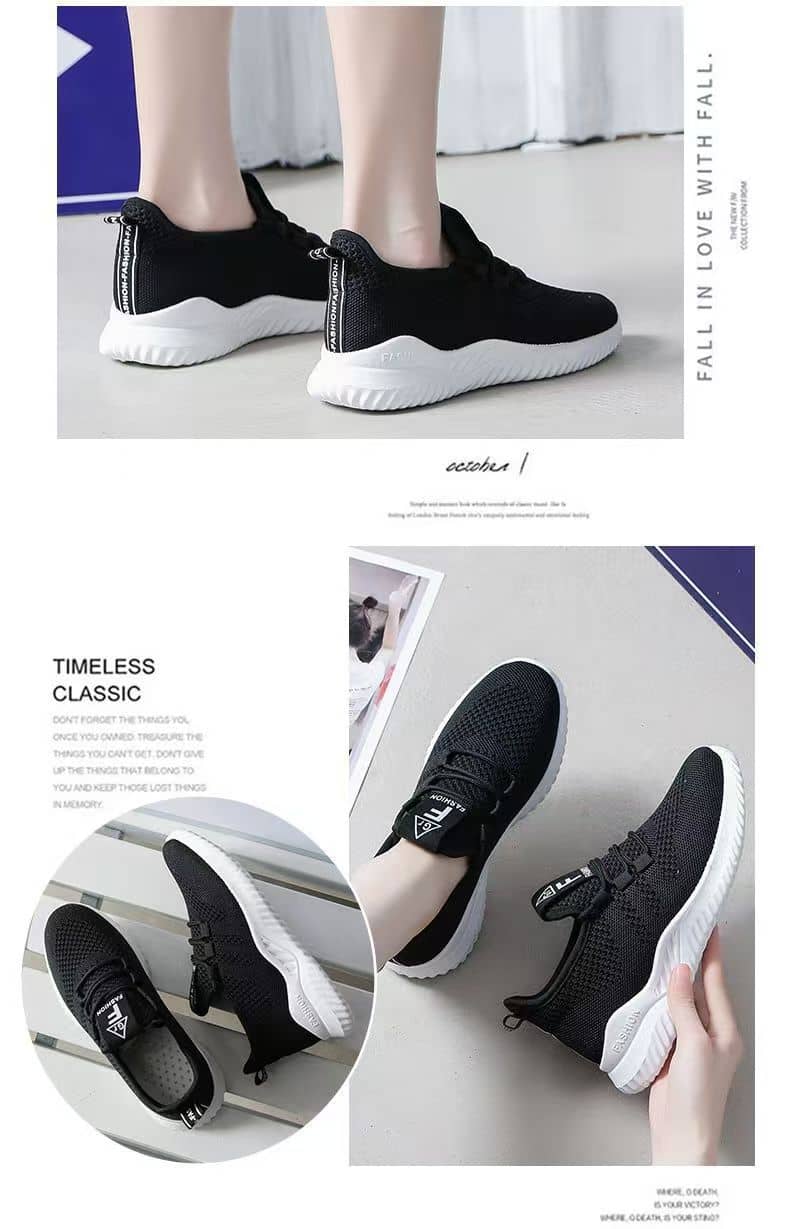 Unisex Flyknit Mesh Sneakers Breathable Comfortable Korean Style Student Running Shoes for Couples