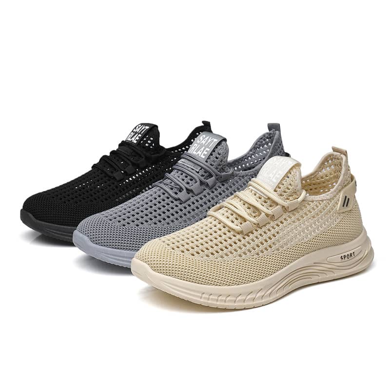 2023 Summer New Breathable Flyknit Lightweight Anti-Slip Wear-Resistant Walking Ultra-Light Men's Shoes