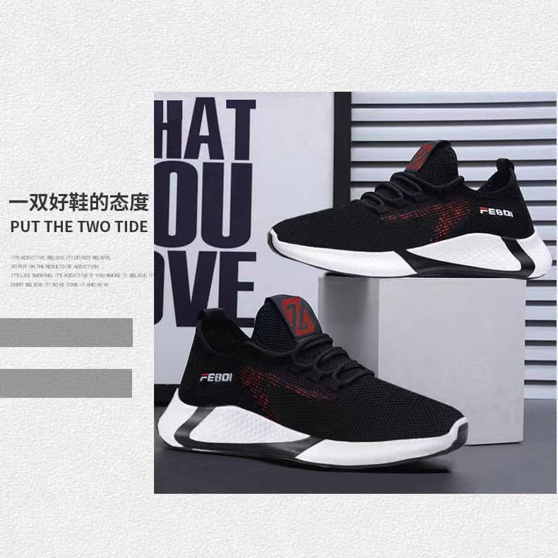 2023 Summer New Mesh Shoes Men's Korean Style Breathable Cloth Shoes Student Athletic Running Shoes