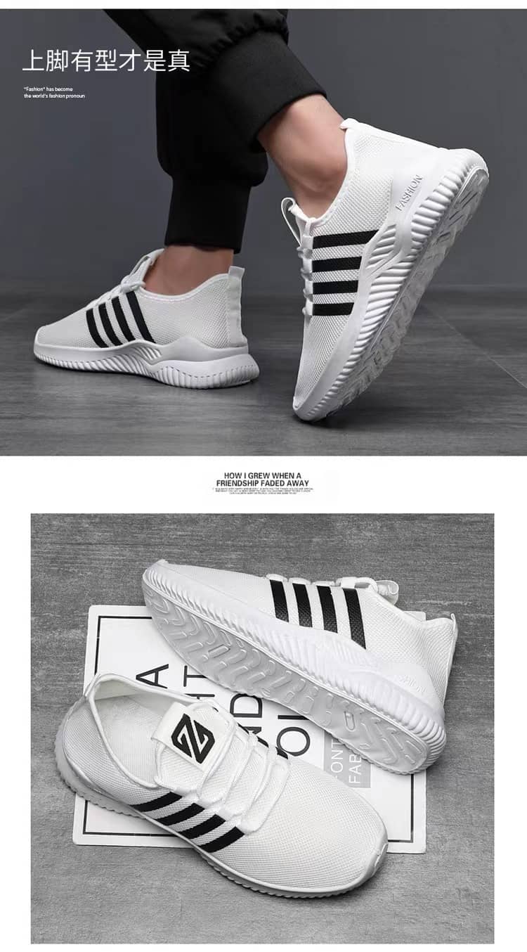 New Spring & Autumn Unisex Breathable Mesh Sneakers Korean Style Student Running Shoes Anti-Slip Athletic Shoes for Men