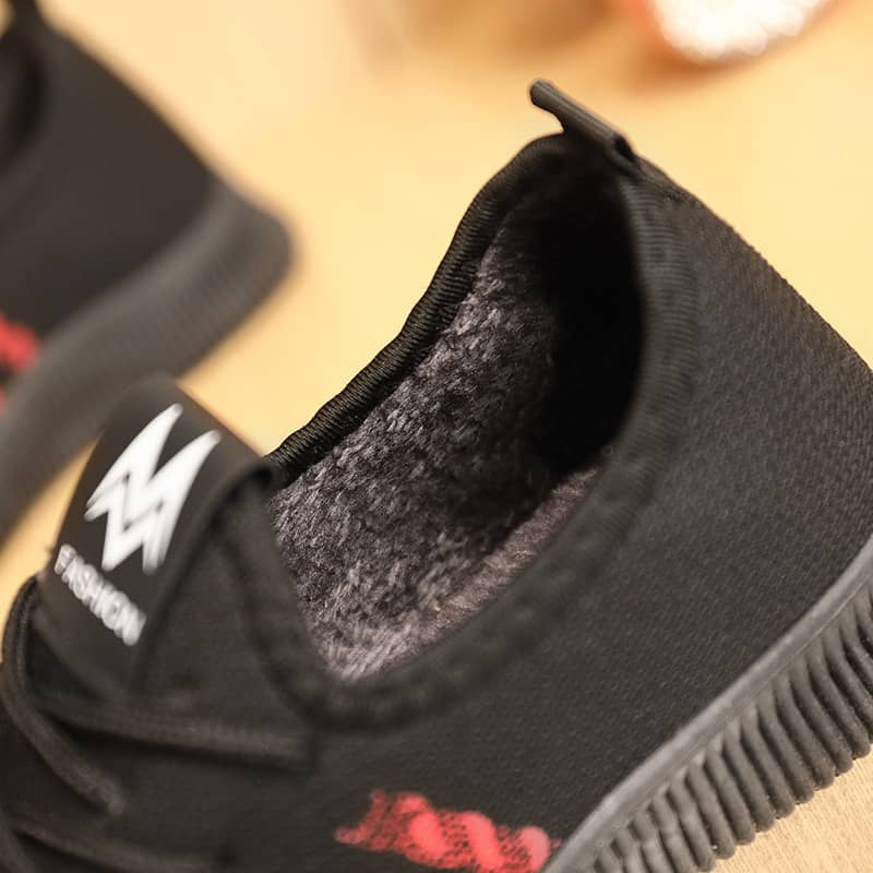 Winter New Women's Casual Athletic Shoes Fleece-Lined Thickened Mom Shoes Middle-Aged Elderly Walking Shoes Casual Lightweight Comfortable