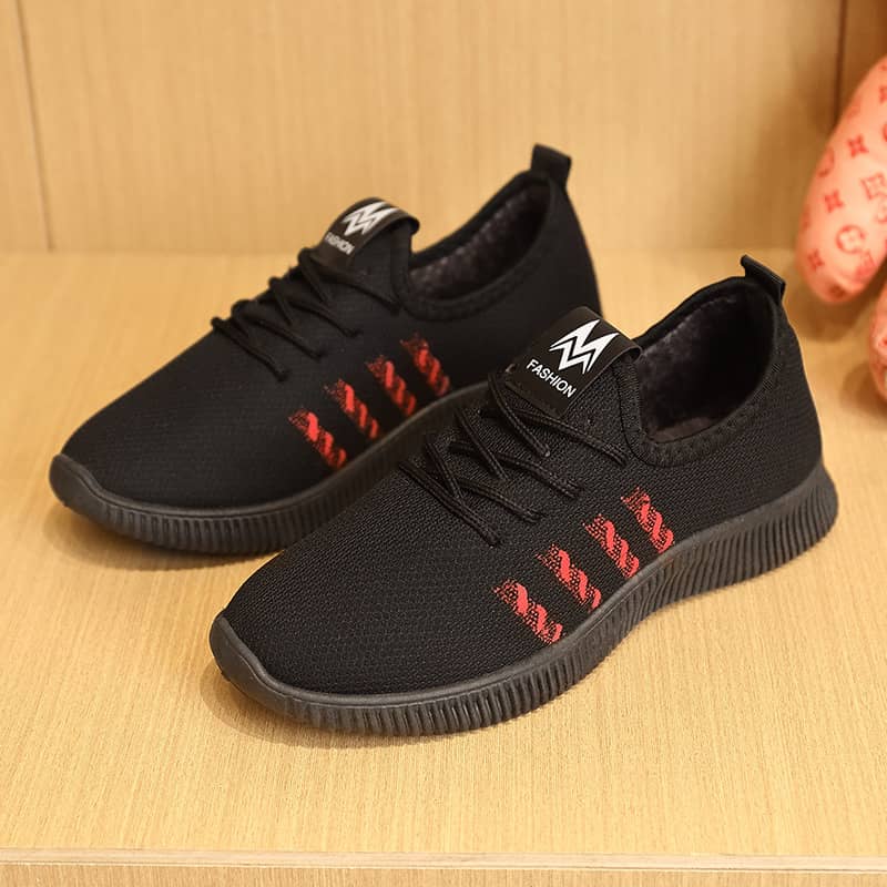 Winter New Women's Casual Athletic Shoes Fleece-Lined Thickened Mom Shoes Middle-Aged Elderly Walking Shoes Casual Lightweight Comfortable