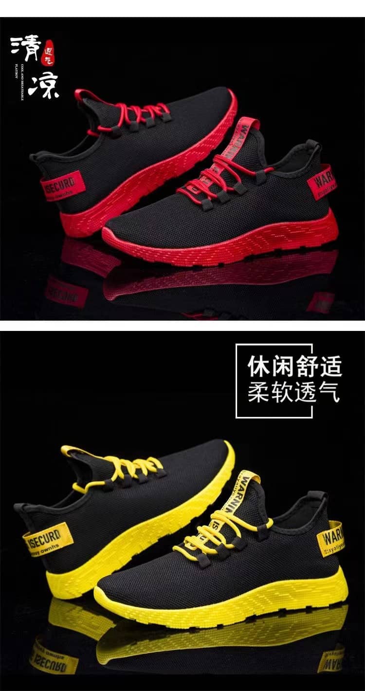 Men's Korean Style Casual Canvas Shoes Breathable Mesh Sneakers Student Athletic Running Shoes