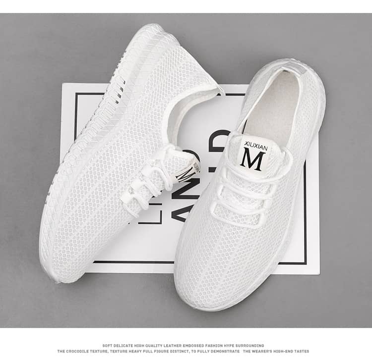Men's Breathable Mesh Sneakers Soft Sole Comfortable Casual Athletic Shoes Anti-Slip Wear-Resistant