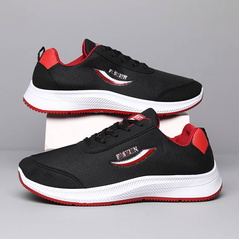 Men's Breathable Mesh Casual Athletic Sneakers Lightweight Wear-Resistant Flyknit Running Shoes