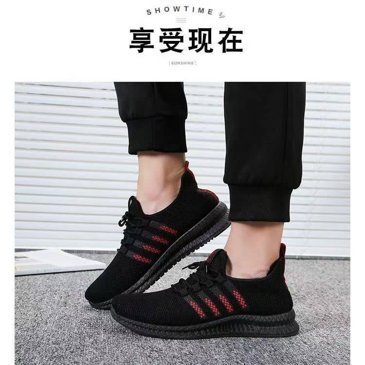 Men's Breathable Mesh Athletic Shoes Casual Mesh Upper Comfortable Trendy Running Shoes