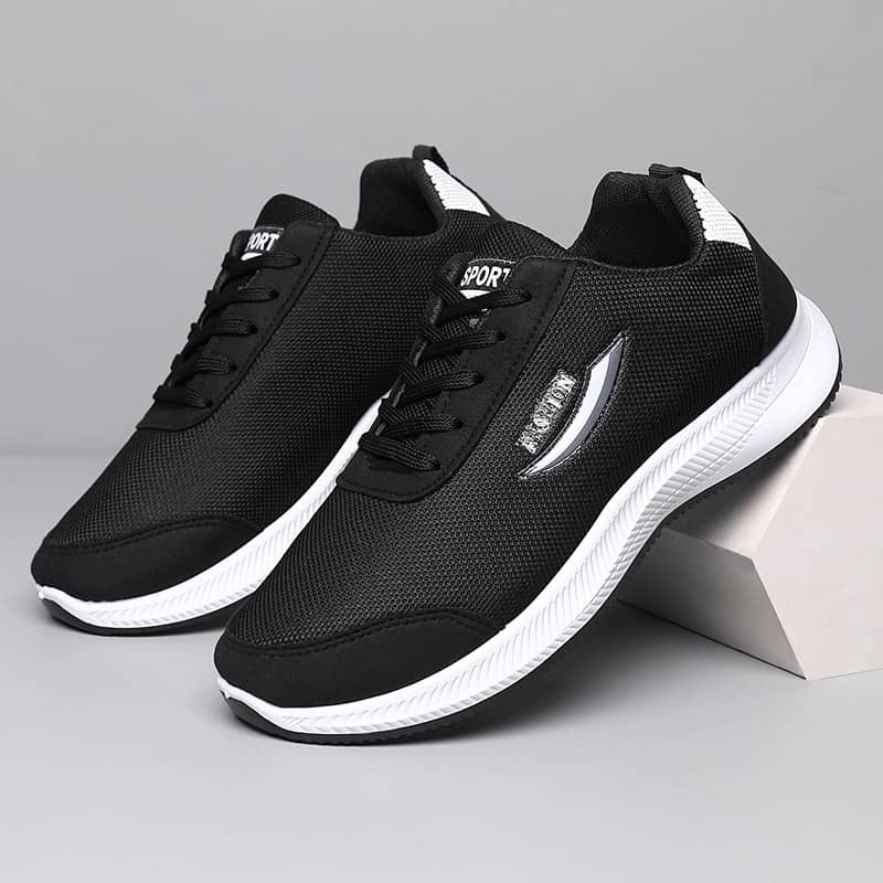 Men's Breathable Mesh Casual Athletic Sneakers Lightweight Wear-Resistant Flyknit Running Shoes